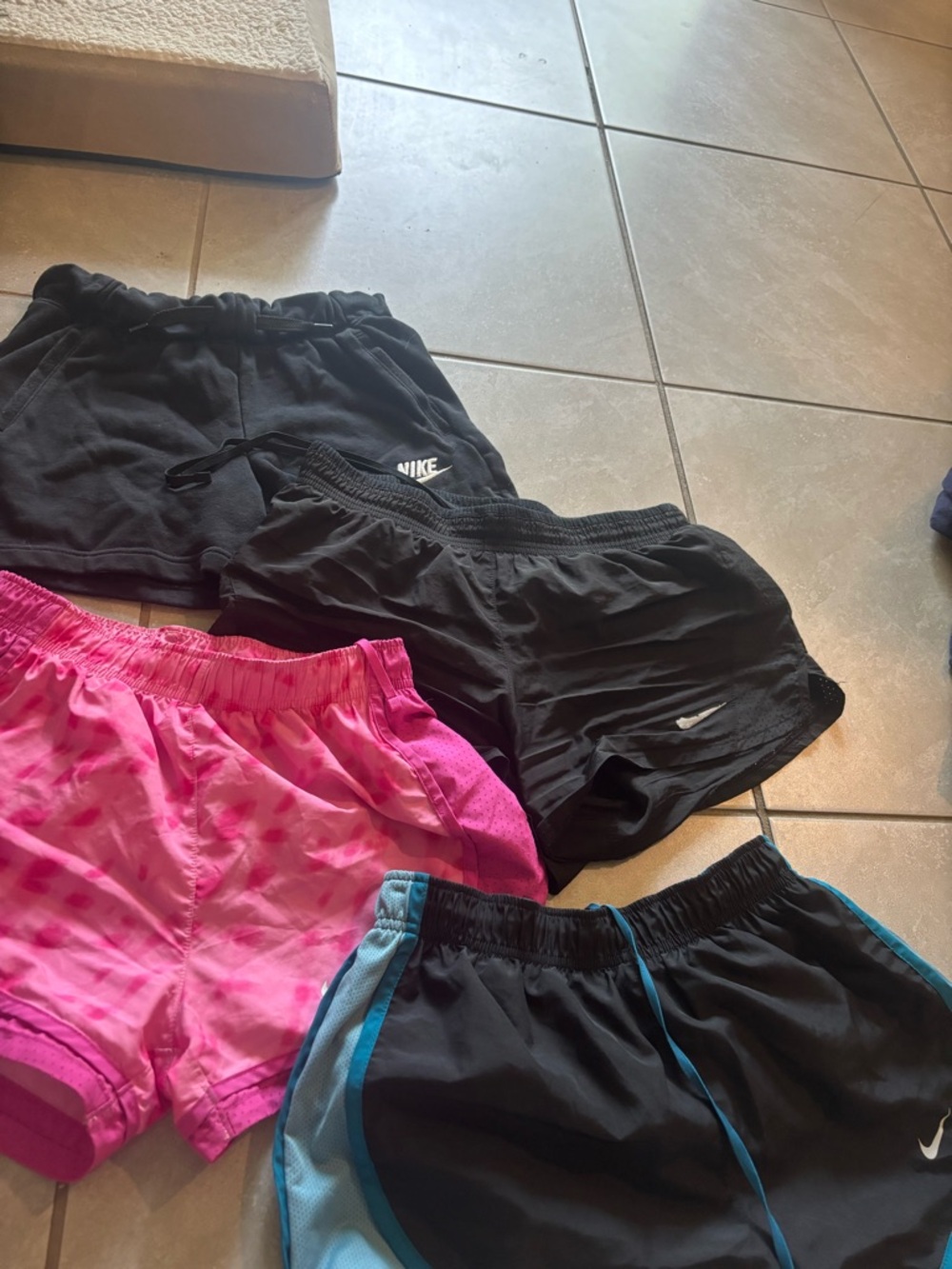 Nike Kids Shorts Set - Black, Pink, Blue Accents